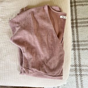 Madewell Cross-Front Flutter Sleeve Mini Dress SZ L